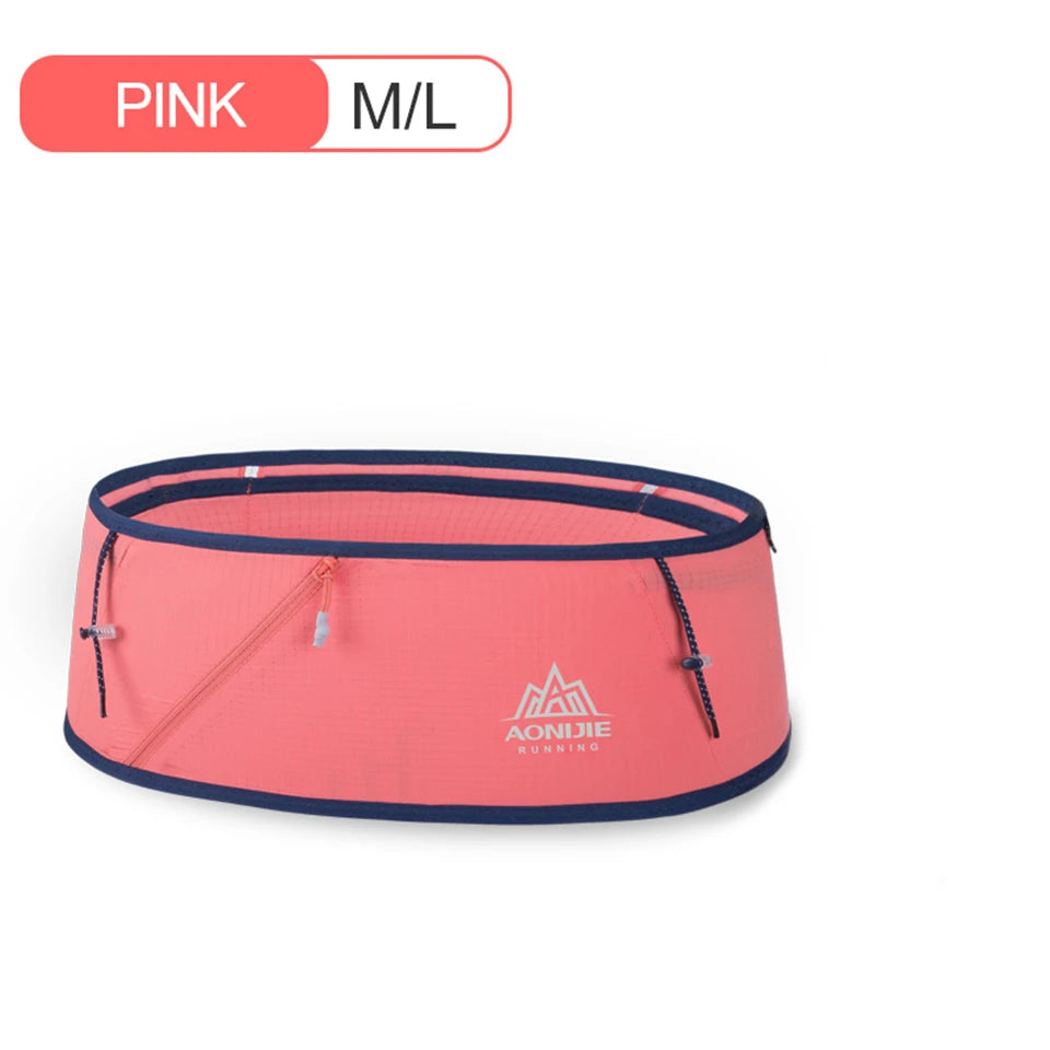 Cinturón elástico de hidratación AONIJIE- para correr Rosado