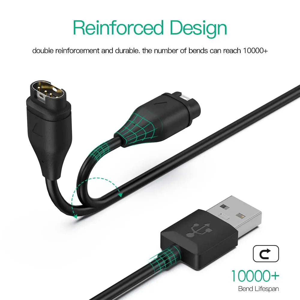 Cable de carga para Garmin Forerunner 165, 965, 955, 265, 255, 945, 955, 245, 45, 158, 55, Venu 2 Plus, Instinct