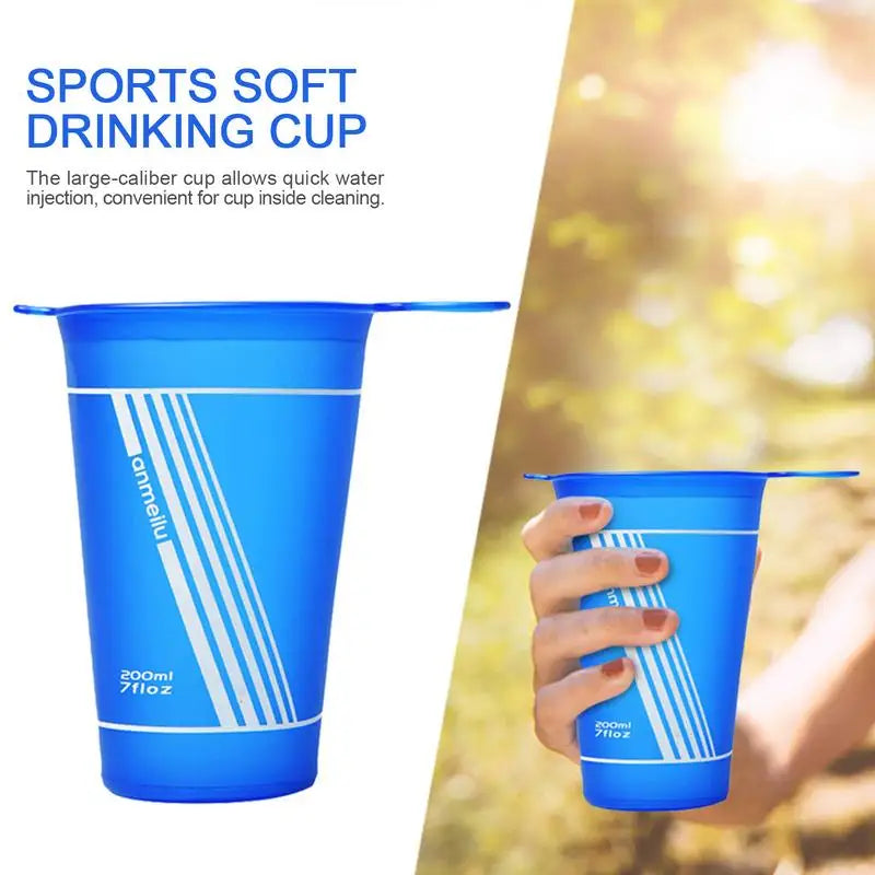 Vaso plegable de 200 ml, para deportes, acampada, senderismo, camping y viajes.