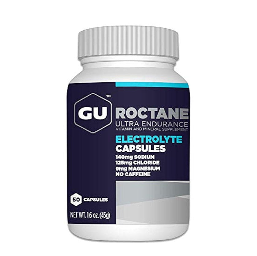 GU Energy Roctane Ultra Endurance Cápsulas de electrolitos, botella de 50 unidades