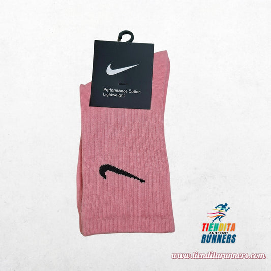 Media Nike rosada Algodón ligero de alto rendimiento