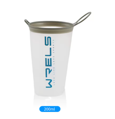 Vaso plegable para agua de 200ml WRELS, sin BPA, suave, no tóxico