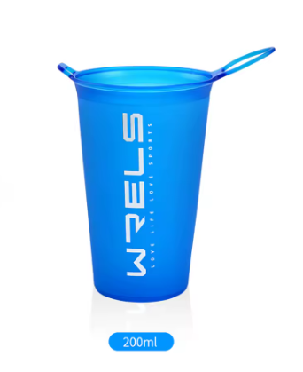 Vaso plegable para agua de 200ml WRELS, sin BPA, suave, no tóxico