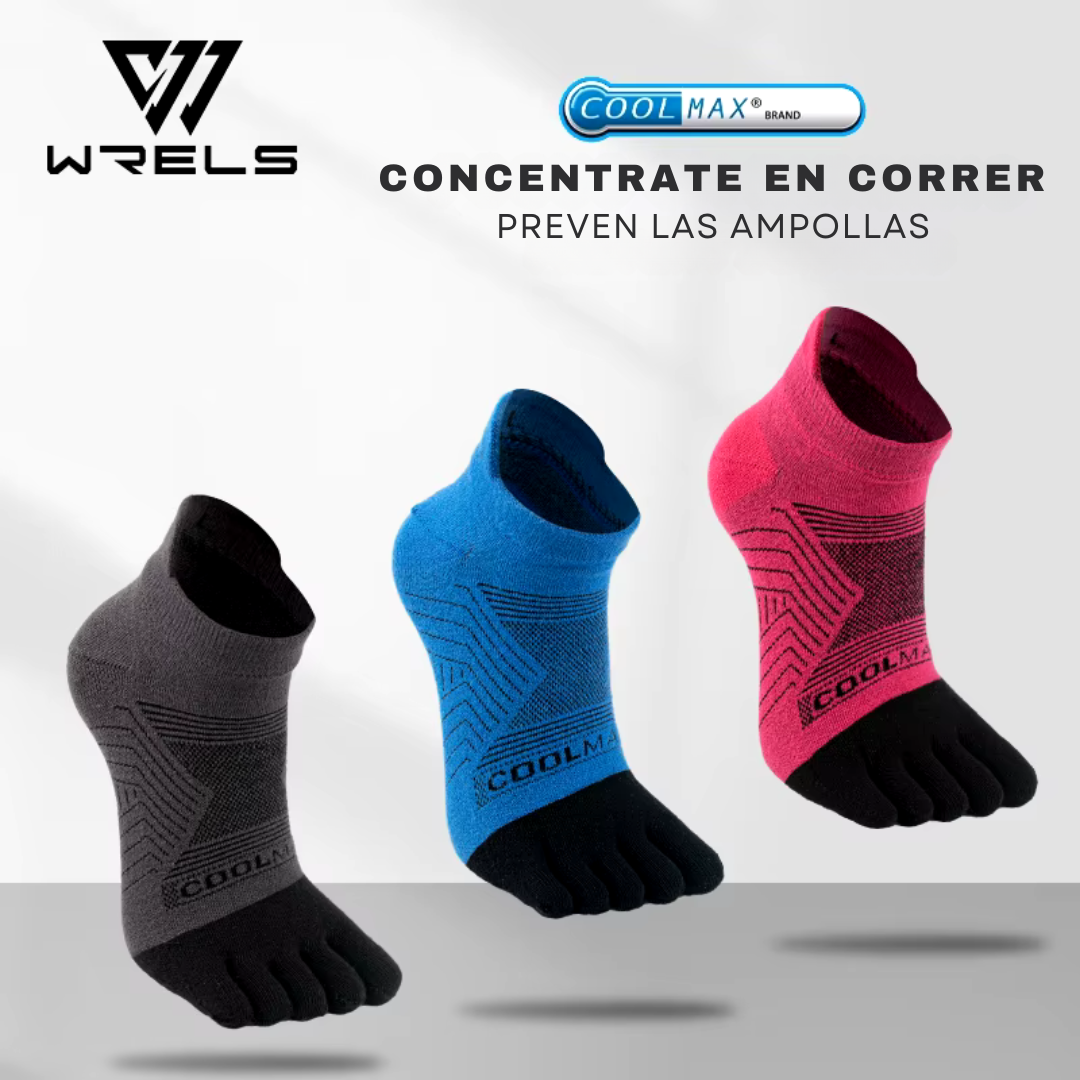 Medias cortas con diseño para dedos unisex